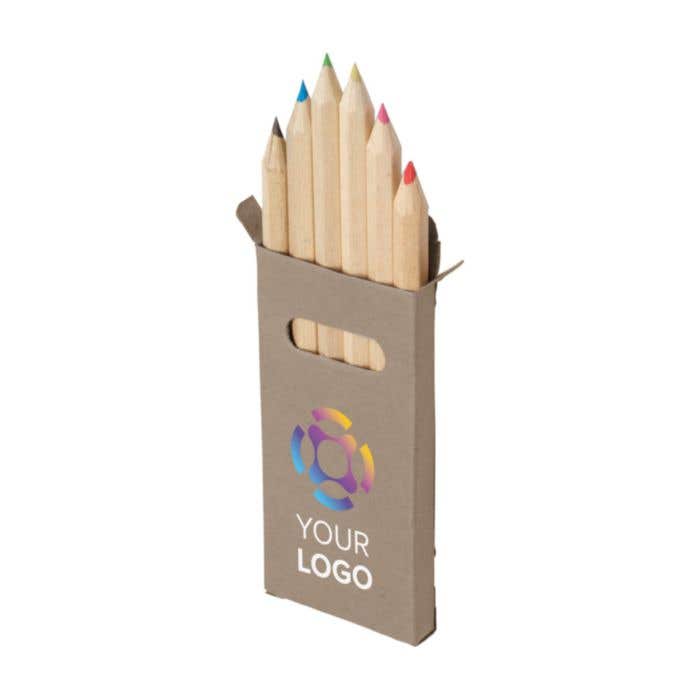 Kleurpotlodenset Small | 6 kleuren | Hout
