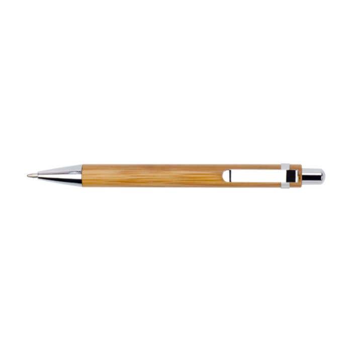 Stylo bille Swedy | Bambou | Détails métalliques
