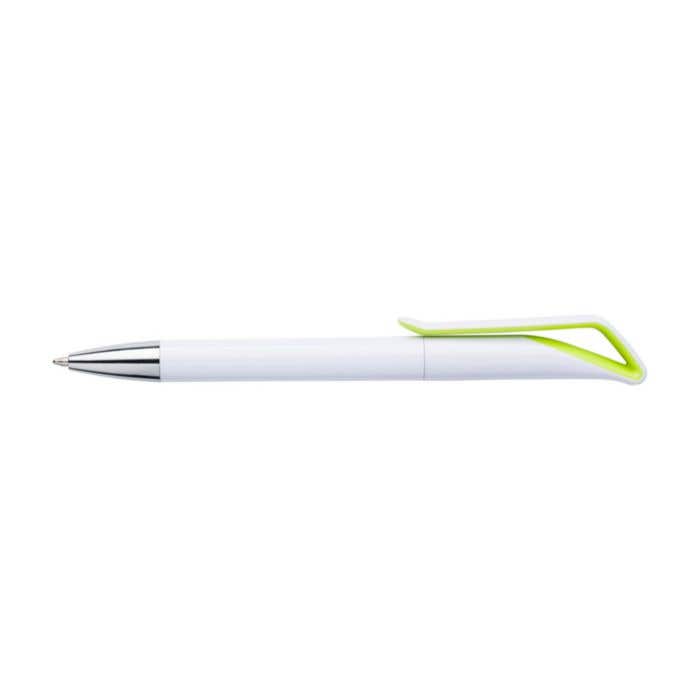 Stylo bille Nevada White | Clip triangulaire | Mécanisme rotatif