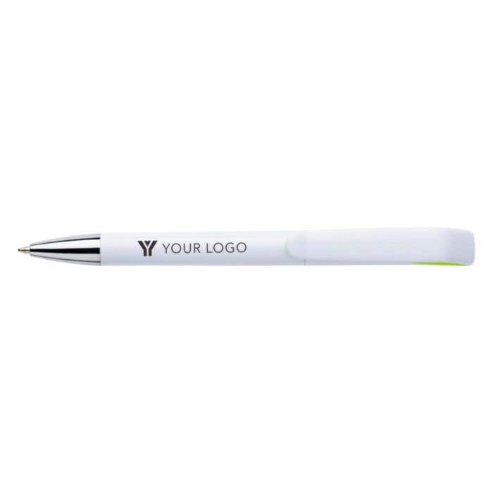 Stylo bille Nevada White | Clip triangulaire | Mécanisme rotatif