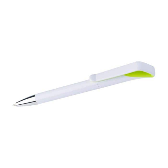 Stylo bille Nevada White | Clip triangulaire | Mécanisme rotatif