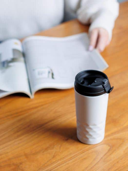 Mug de voyage Chauffy | 300 ml | Inox | Double paroi | Couvercle à clip