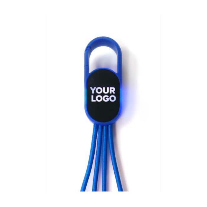 Câble de charge Quadro | 4-en-1 | Logo lumineux
