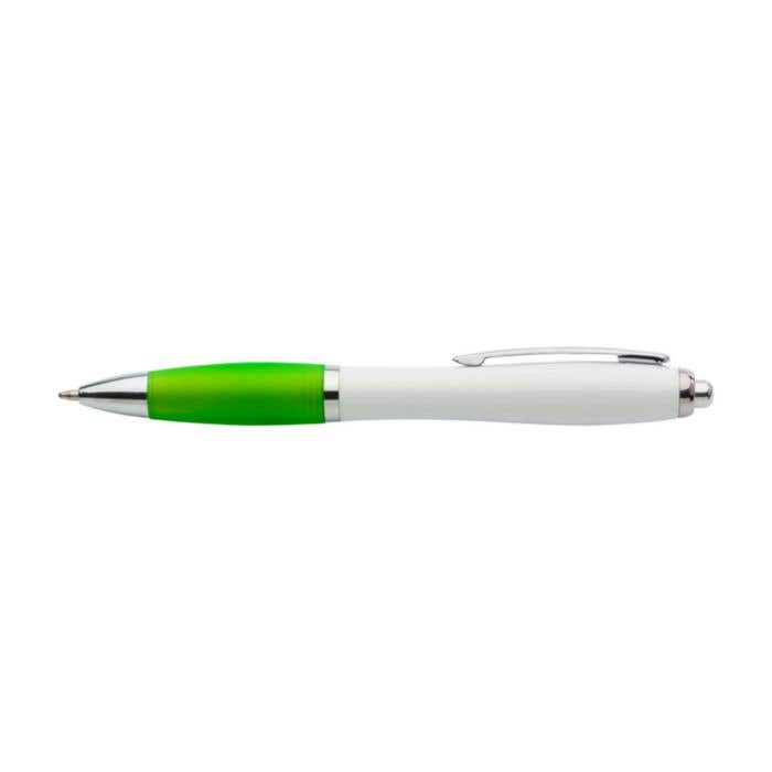 Balpen Cardiff White | Gerecycleerd | Gekleurde soft grip