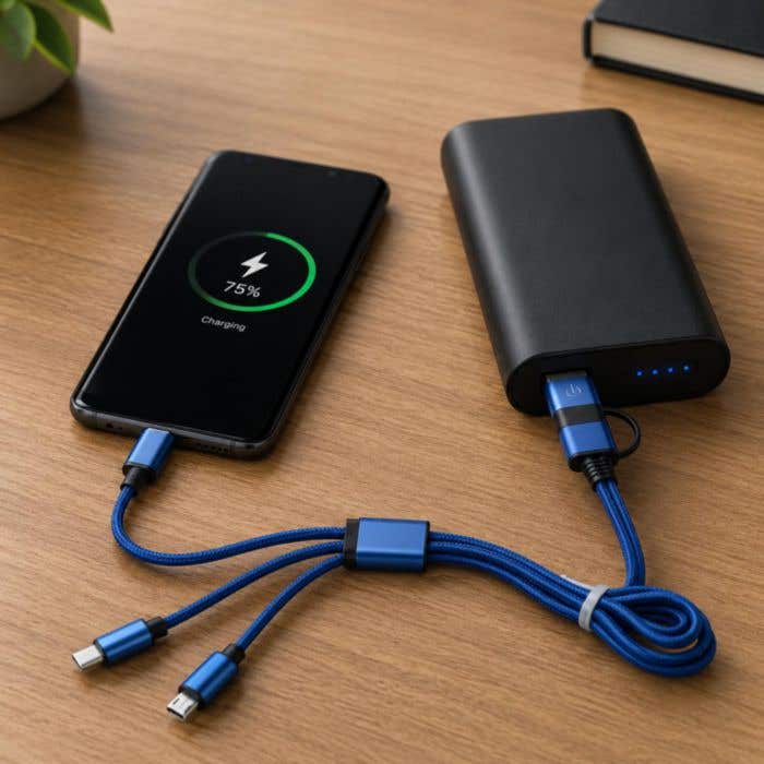 Câble de charge Leif | 3-en-1 | Câble de 1 m