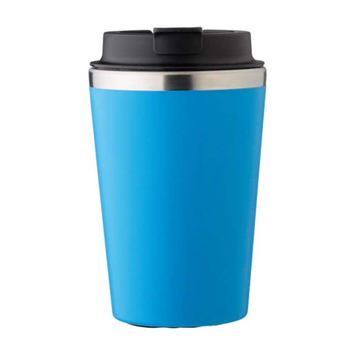 Mug de voyage Everleigh | 350 ml | Inox | Couvercle à clip | Finition mate