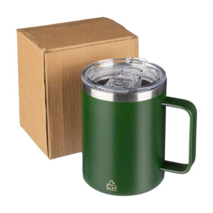 Reisbeker Renate | 300 ml | Gerecycleerd RVS | Dubbelwandig | Klikdeksel
