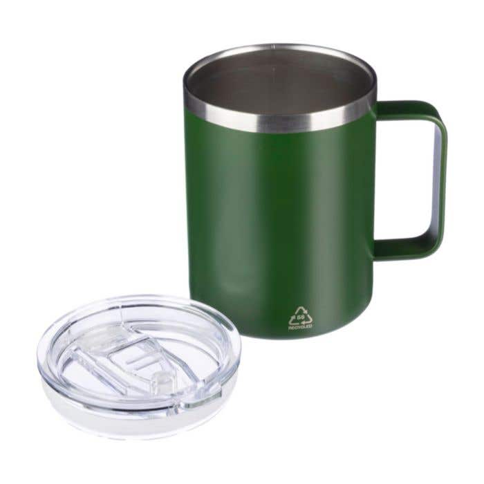 Reisbeker Renate | 300 ml | Gerecycleerd RVS | Dubbelwandig | Klikdeksel