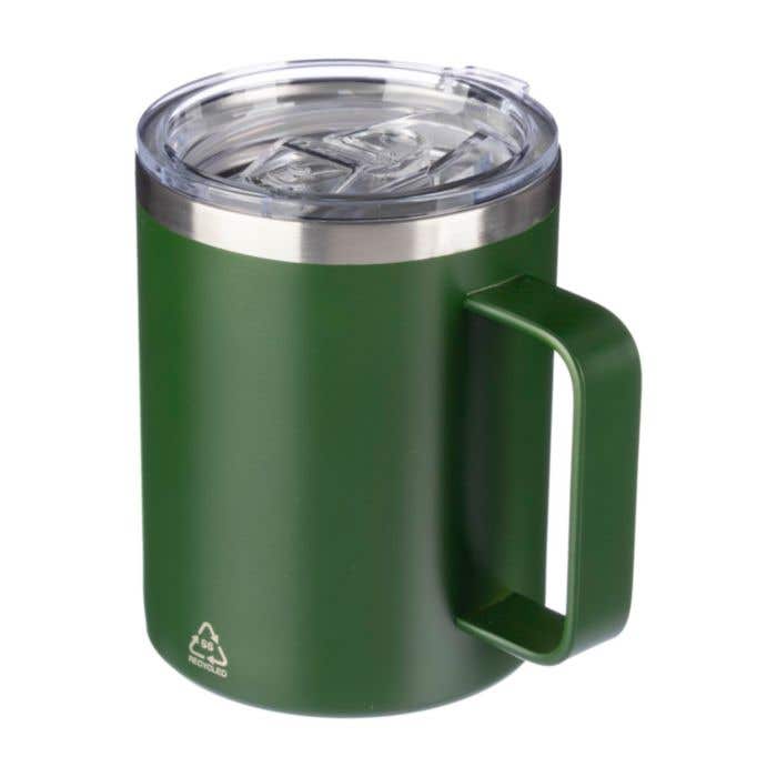 Reisbeker Renate | 300 ml | Gerecycleerd RVS | Dubbelwandig | Klikdeksel