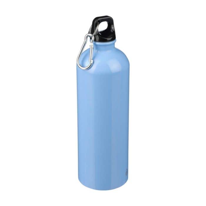 Drinkfles Emeric | 750 ml | Gerecycleerd RVS | Enkelwandig | Karabijnhaak