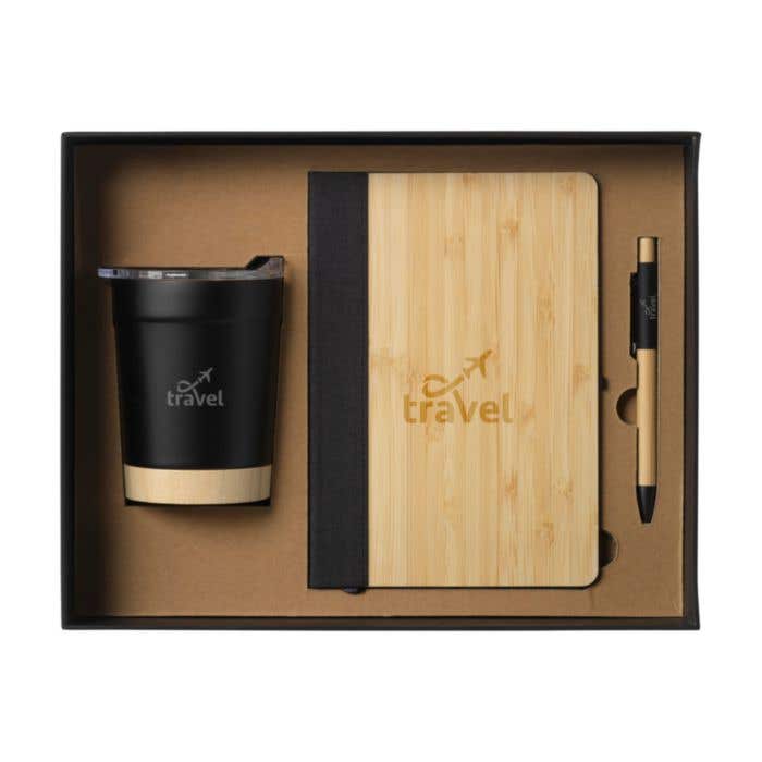 Coffret cadeau Signature Bamboo Office | 3 pièces | Bambou | Inox recyclé