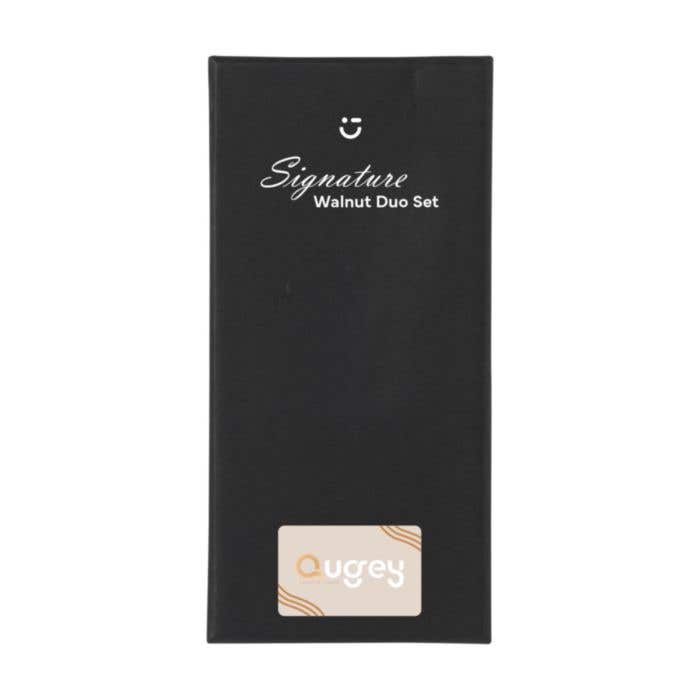 Coffret cadeau Signature Walnut Duo | 2 pièces | Bois FSC® | Aluminium