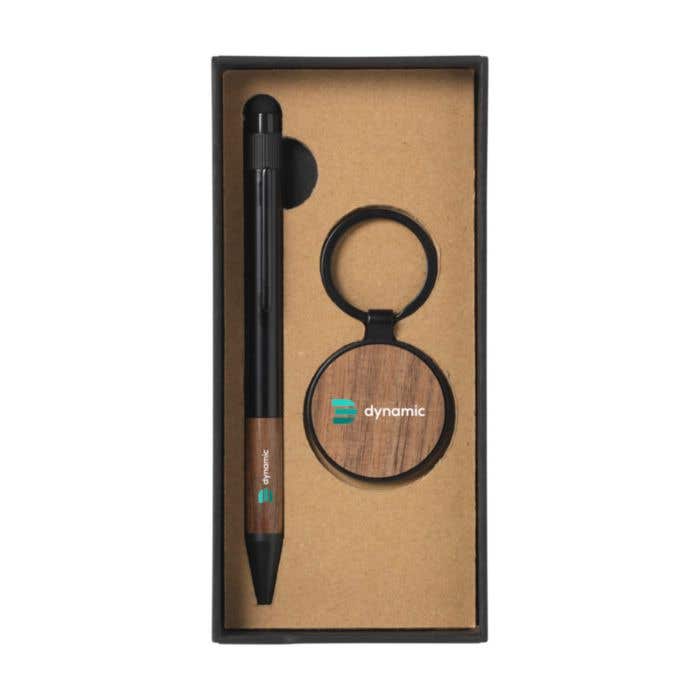 Signature Geschenkset Walnut Duo | 2-delig | FSC® hout | Aluminium