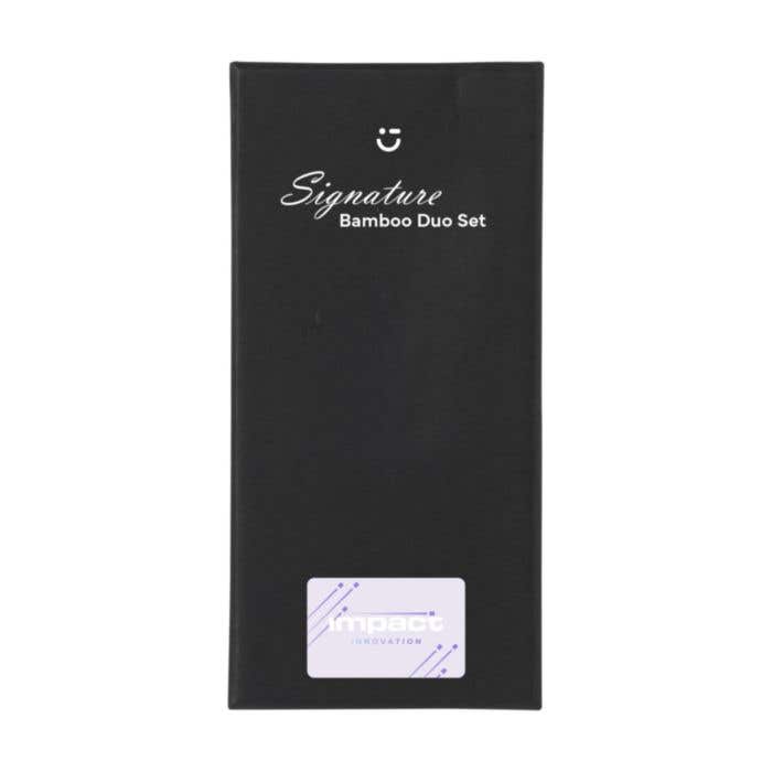 Signature Geschenkset Bamboo Duo | 2-delig | Bamboe | Aluminium