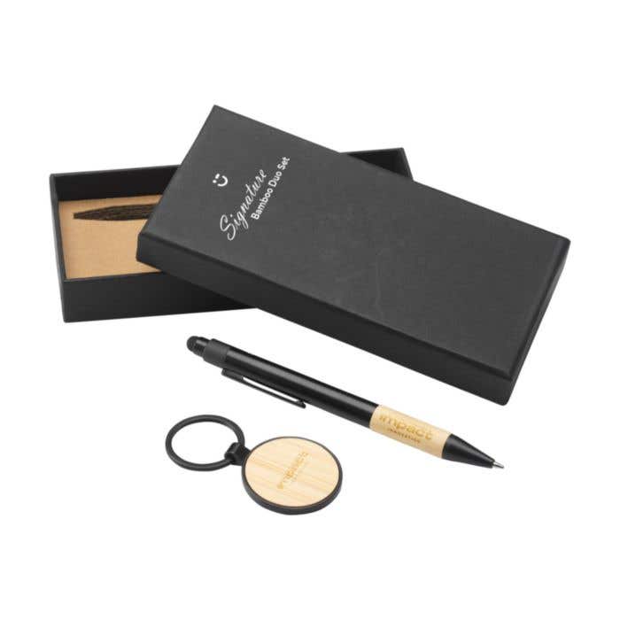 Signature Geschenkset Bamboo Duo | 2-delig | Bamboe | Aluminium