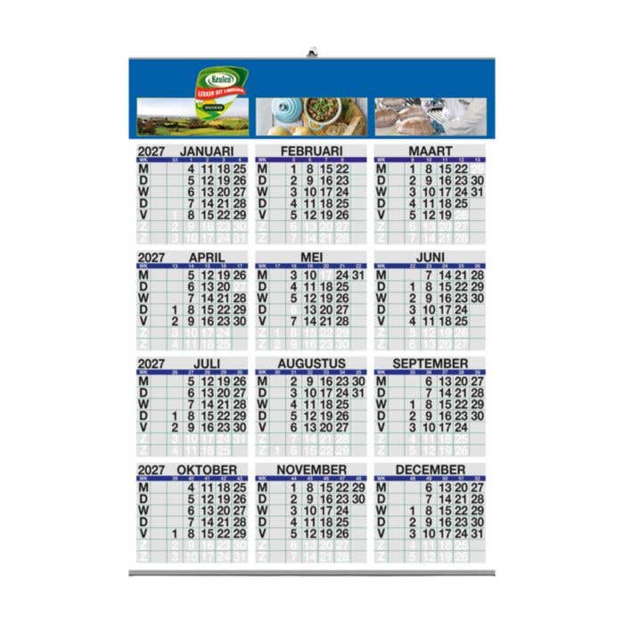 Jaarkalender | 50x70 cm | Ruimte voor notities