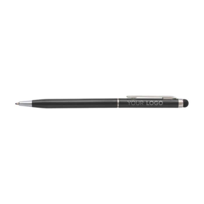 Stylo stylet Soft-touch | Détails métalliques | Mécanisme rotatif
