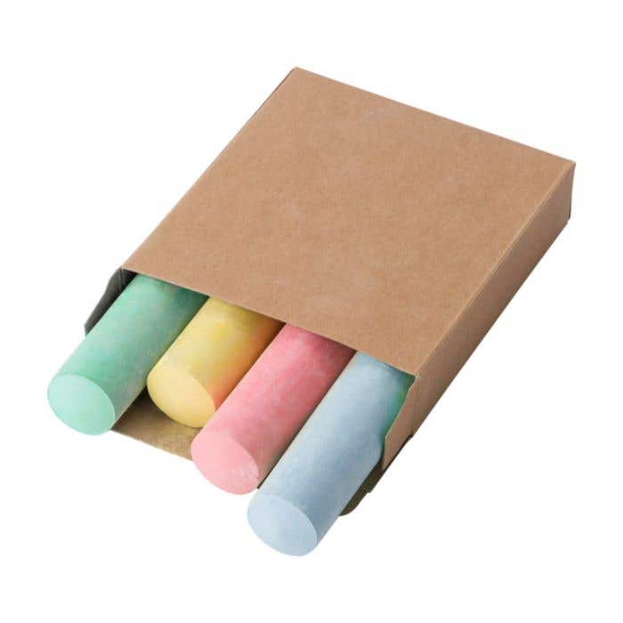 Craies de trottoir Quattro | 4 couleurs | En boîte en carton