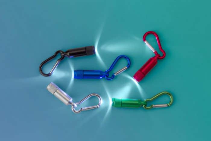Sleutelhanger Minilight | Zaklamp | Karabijnhaak