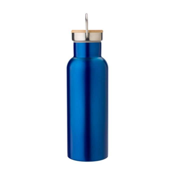 Gourde Bamostyle | 500 ml | Inox | Double paroi | Bouchon en bambou