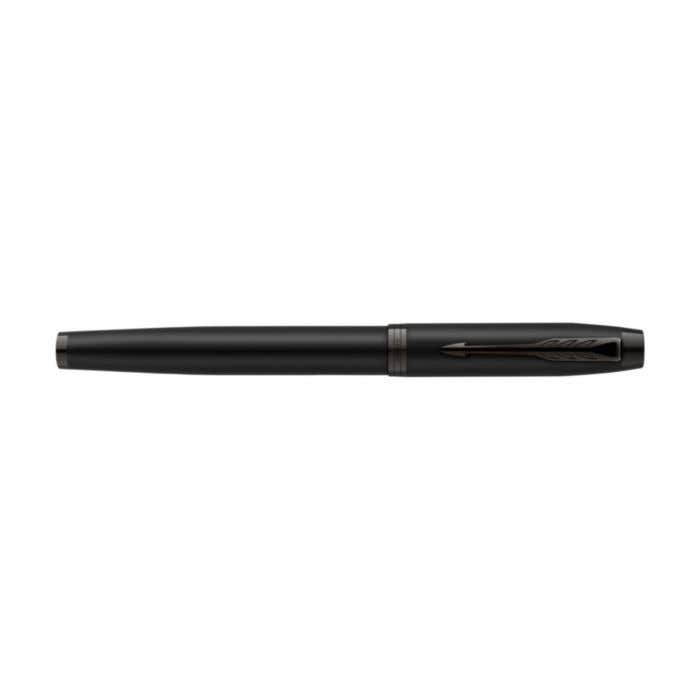 Stylo roller Parker IM Achromatic | Encre noire | Acier inoxydable | Capuchon amovible