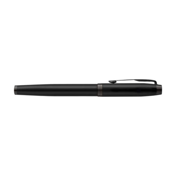Stylo roller Parker IM Achromatic | Encre noire | Acier inoxydable | Capuchon amovible