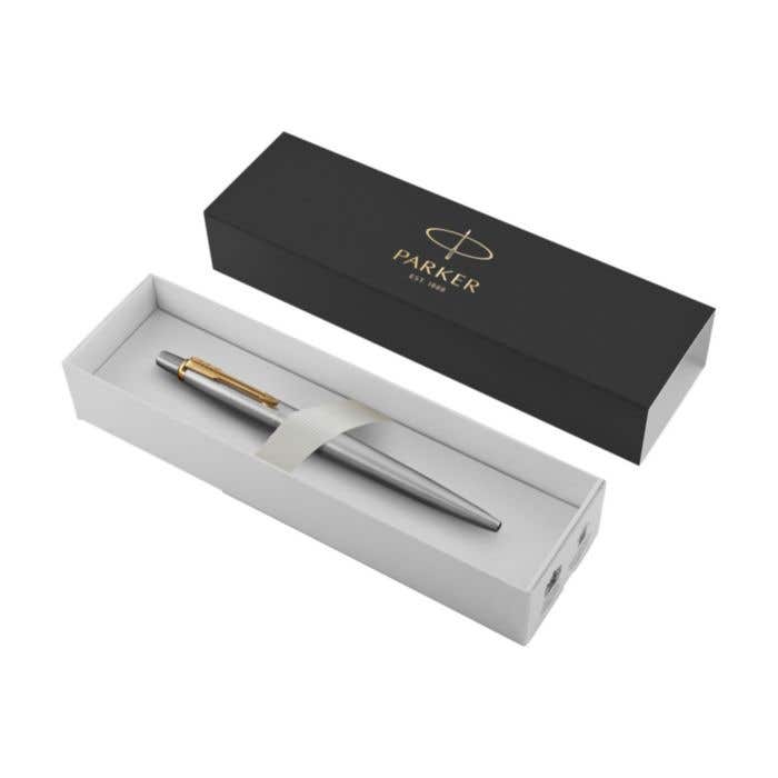 Parker Balpen Jotter | Blauwe inkt | Gerecycleerd RVS