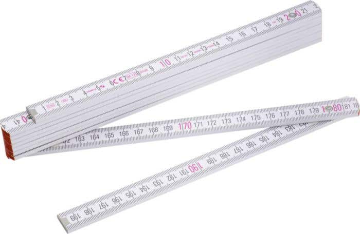 Mètre pliant Stabila Pro série 700 | Bois | 2 m | Échelle d'angle