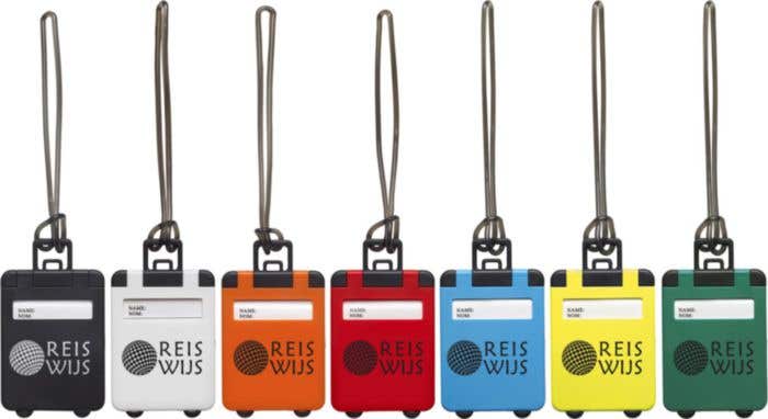 Bagagelabel Minitrolley | Trolleyvorm | Met naamkaart