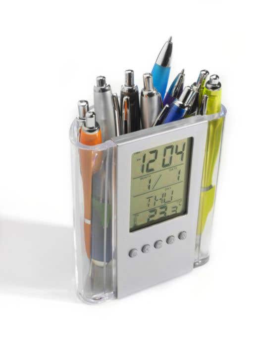 Pot à crayons / horloge Clear