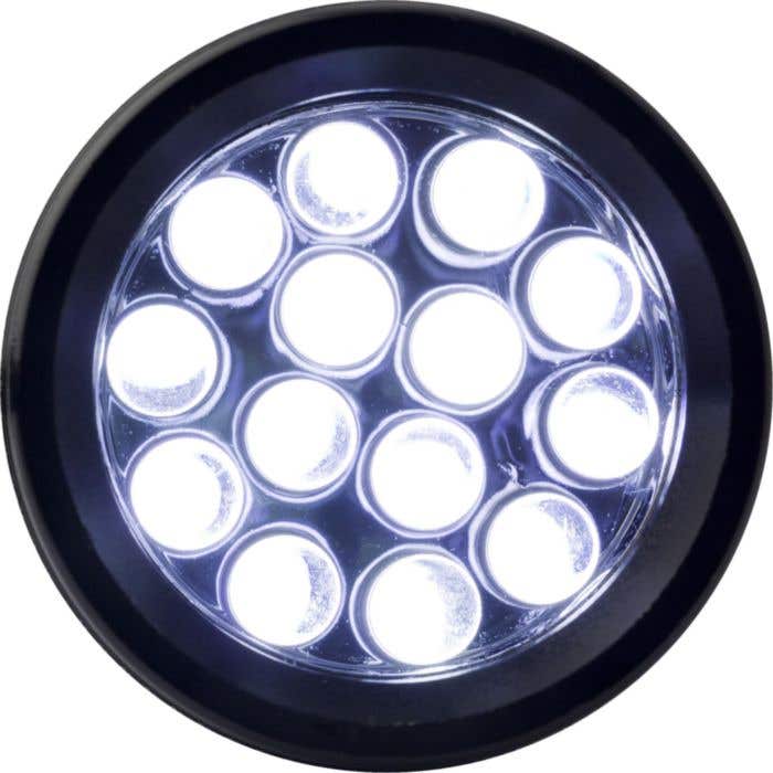Lampe de poche Luxalight | 14 LED | Métal | Dragonne