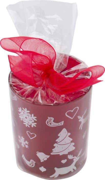 Porte-bougie chauffe-plat X-mas | Verre | Noël | Avec bougie chauffe-plat