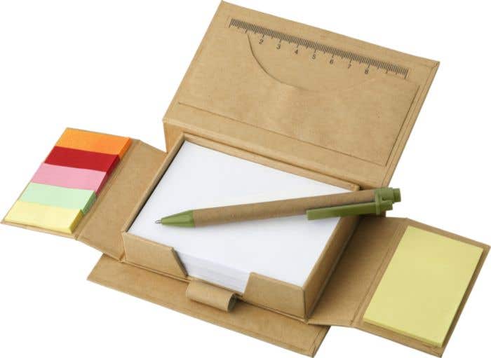 Notitieblok Multi-eco | Sticky notes | Liniaal | Met pen