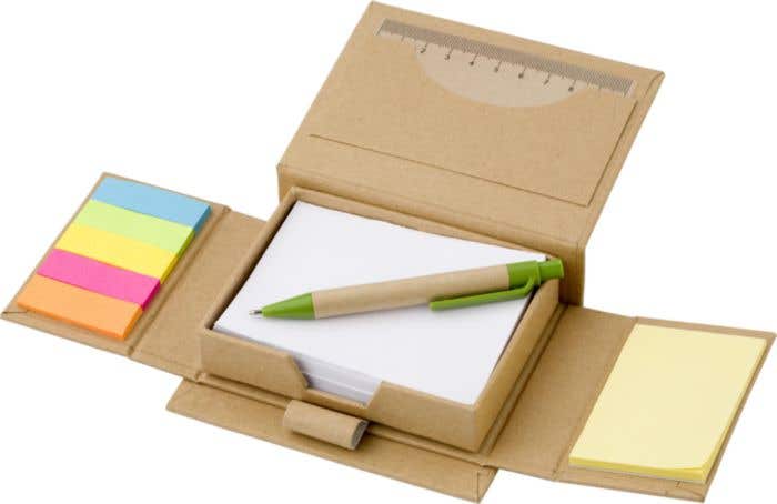 Notitieblok Multi-eco | Sticky notes | Liniaal | Met pen