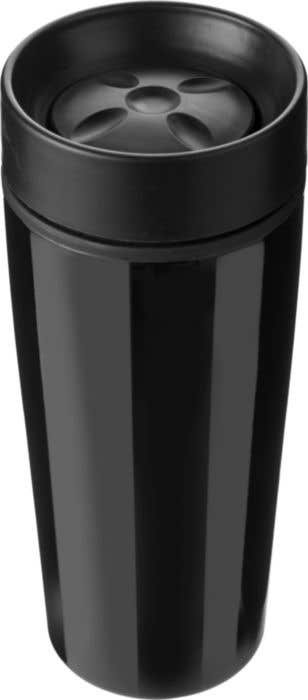 Reisbeker Liquido | 450 ml | RVS | Dubbelwandig | Klikdeksel