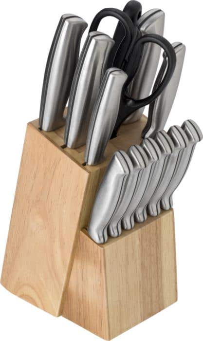 Set de couteaux Topchef | Inox | 14 pièces | Avec bloc à couteaux