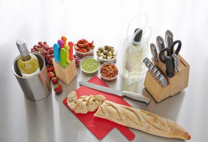 Set de couteaux Topchef | Inox | 14 pièces | Avec bloc à couteaux