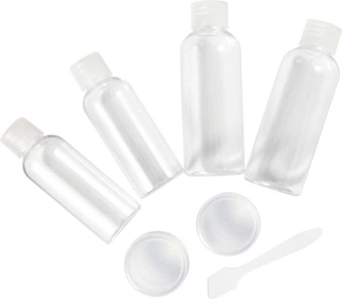 Reisset Liquido | 7-delig | Flesjes en potjes | Met spatel