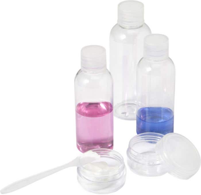 Reisset Liquido | 7-delig | Flesjes en potjes | Met spatel