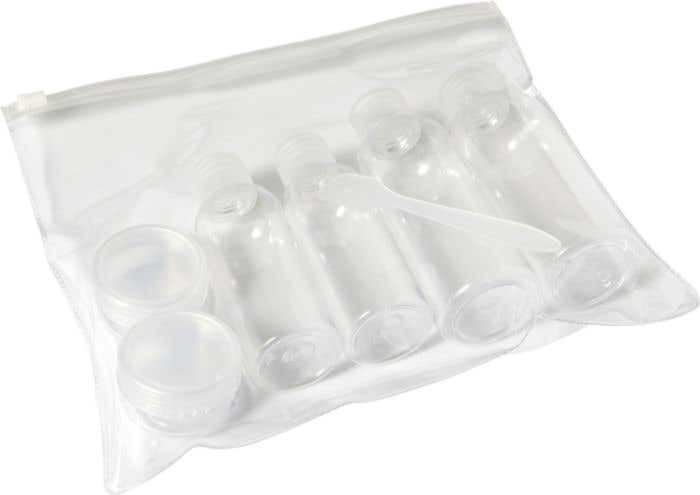 Reisset Liquido | 7-delig | Flesjes en potjes | Met spatel