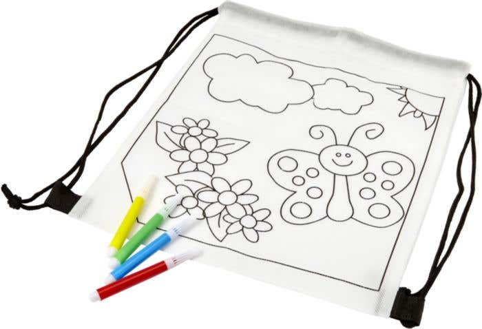 Rugzak Coloris | 2,5 L | Non-woven | Trekkoord | Met 4 stiften