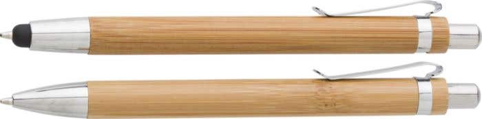 Schrijfset Bamboo-touch | Bamboe | 2-delig | Balpen en vulpotlood