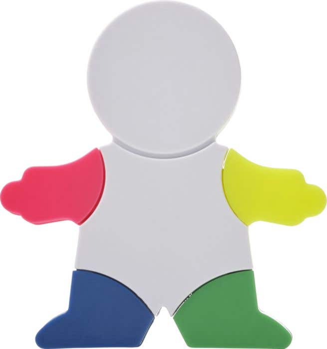 Markeerstift Fluoclean | 4 kleuren | Toetsenbordborstel