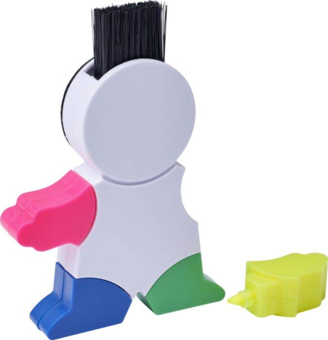 Marqueur Fluoclean | 4 couleurs | Brosse pour clavier