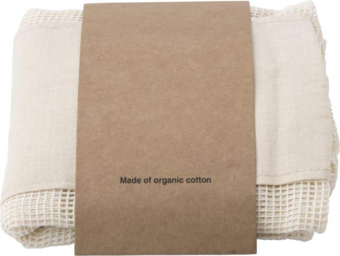 Set de sacs à fruits et légumes Eco Trio | Coton | 3 pièces | Fermeture à cordon