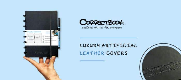 Correctbook Couverture rigide en simili-cuir A5