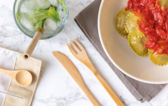 Bestekset Travel Bamboe