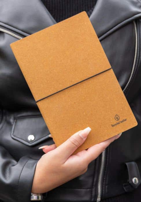 Carnet en cuir recyclé A5