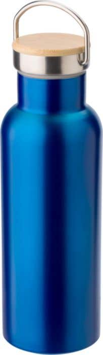 Gourde Bamostyle | 500 ml | Inox | Double paroi | Bouchon en bambou