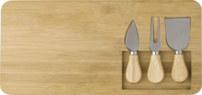 Kaasplank Montagnard | Bamboe | 3 kaasmessen | 38 x 19 cm